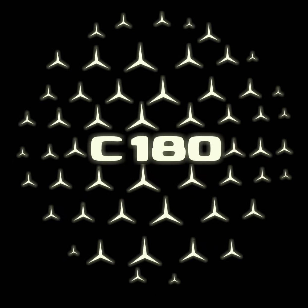 MERCEDES BENZ C180 LOGO PROJECTOT LIGHTS  (quantity 1 = 1 set /2 door lights with 2 logo films)Nr.02M51