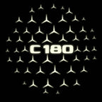 MERCEDES BENZ C180 LOGO PROJECTOT LIGHTS  (quantity 1 = 1 set /2 door lights with 2 logo films)Nr.02M51