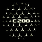 MERCEDES BENZ C200 LOGO PROJECTOT LIGHTS  (quantity 1 = 1 set /2 door lights with 2 logo films)Nr.02M56