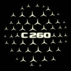 MERCEDES BENZ C260 LOGO PROJECTOT LIGHTS  (quantity 1 = 1 set /2 door lights with 2 logo films)Nr.02M55