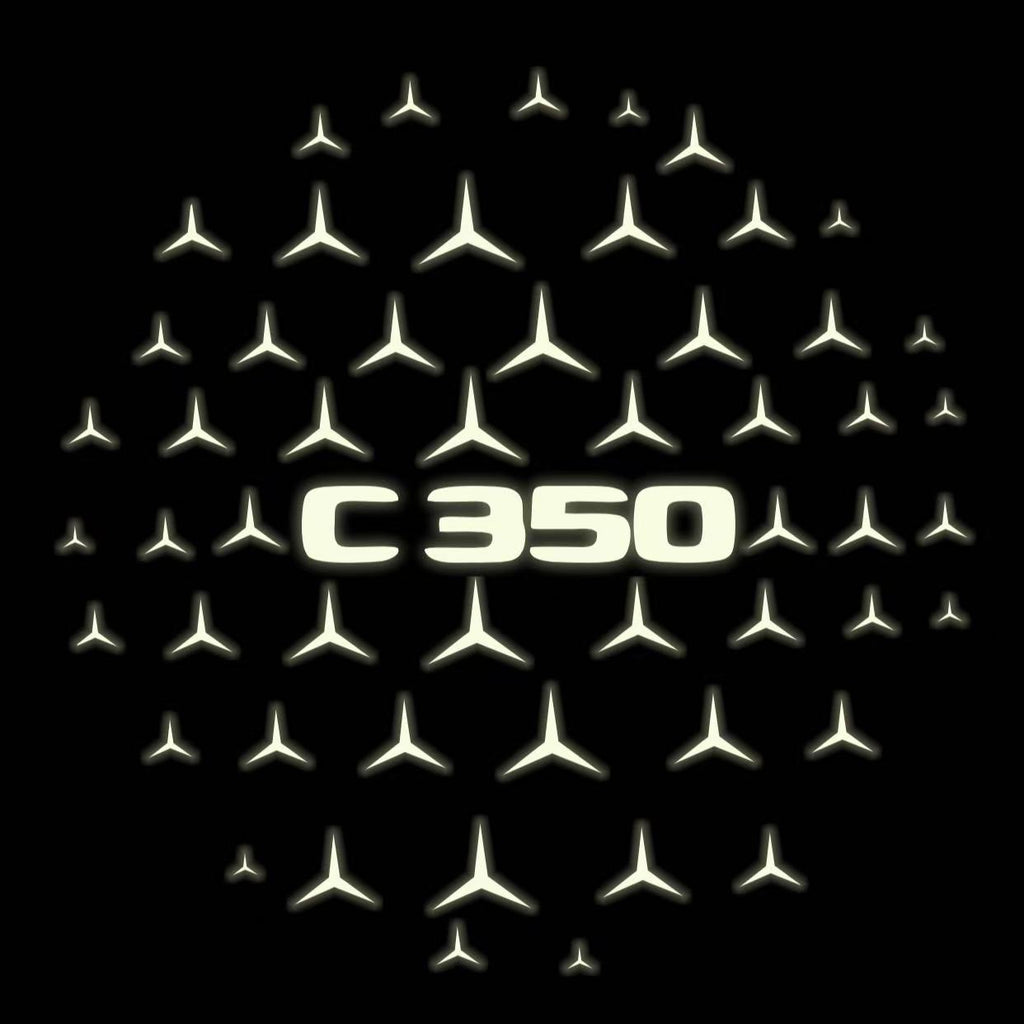 MERCEDES BENZ C350 LOGO PROJECTOT LIGHTS  (quantity 1 = 1 set /2 door lights with 2 logo films)Nr.02M54