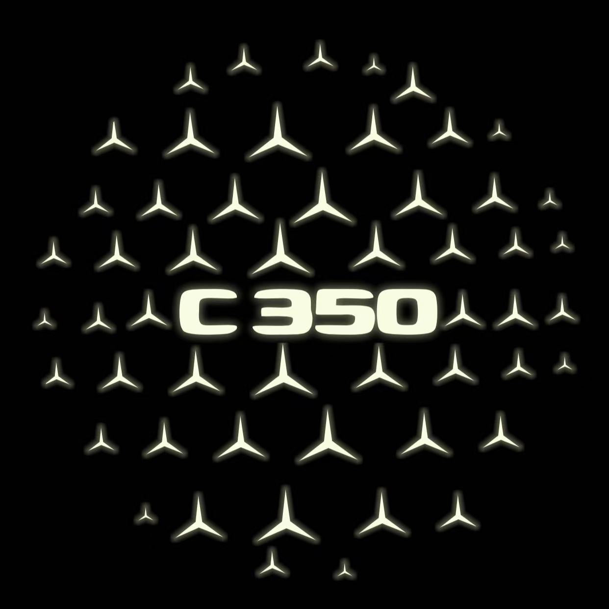 MERCEDES BENZ C350 LOGO PROJECTOT LIGHTS  (quantity 1 = 1 set /2 door lights with 2 logo films)Nr.02M54