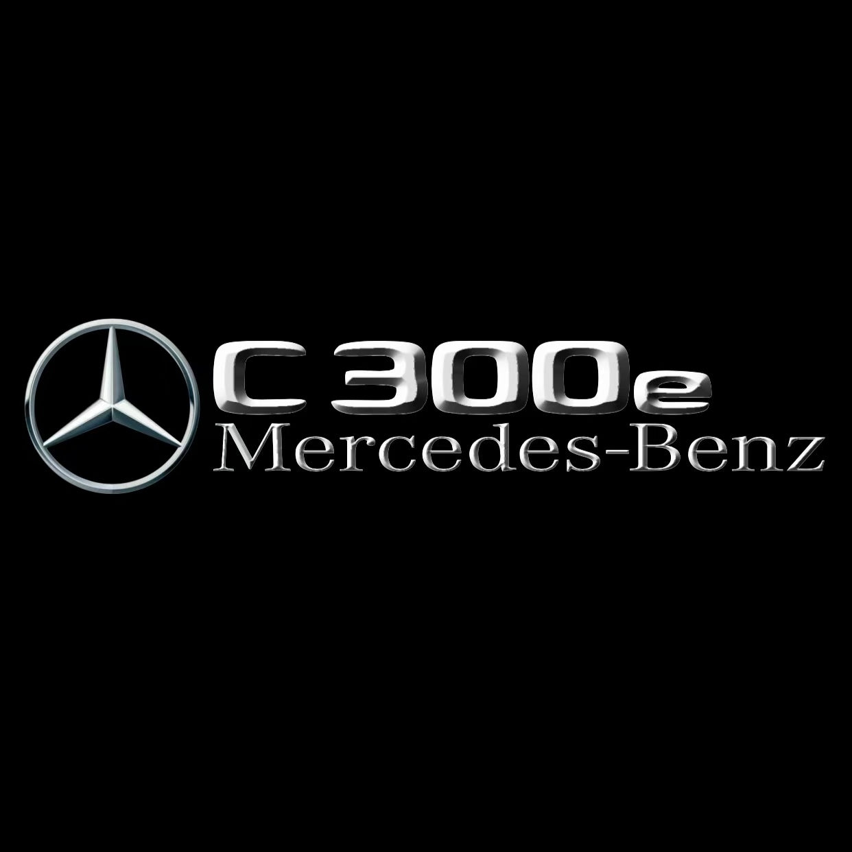 MERCEDES BENZ C300e LOGO PROJECTOT LIGHTS  (quantity 1 = 1 set /2 door lights with 2 logo films)Nr.02M57