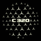 MERCEDES BENZ C320 LOGO PROJECTOT LIGHTS  (quantity 1 = 1 set /2 door lights with 2 logo films)Nr.02M53