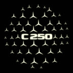 MERCEDES BENZ C250 LOGO PROJECTOT LIGHTS  (quantity 1 = 1 set /2 door lights with 2 logo films)Nr.02M46