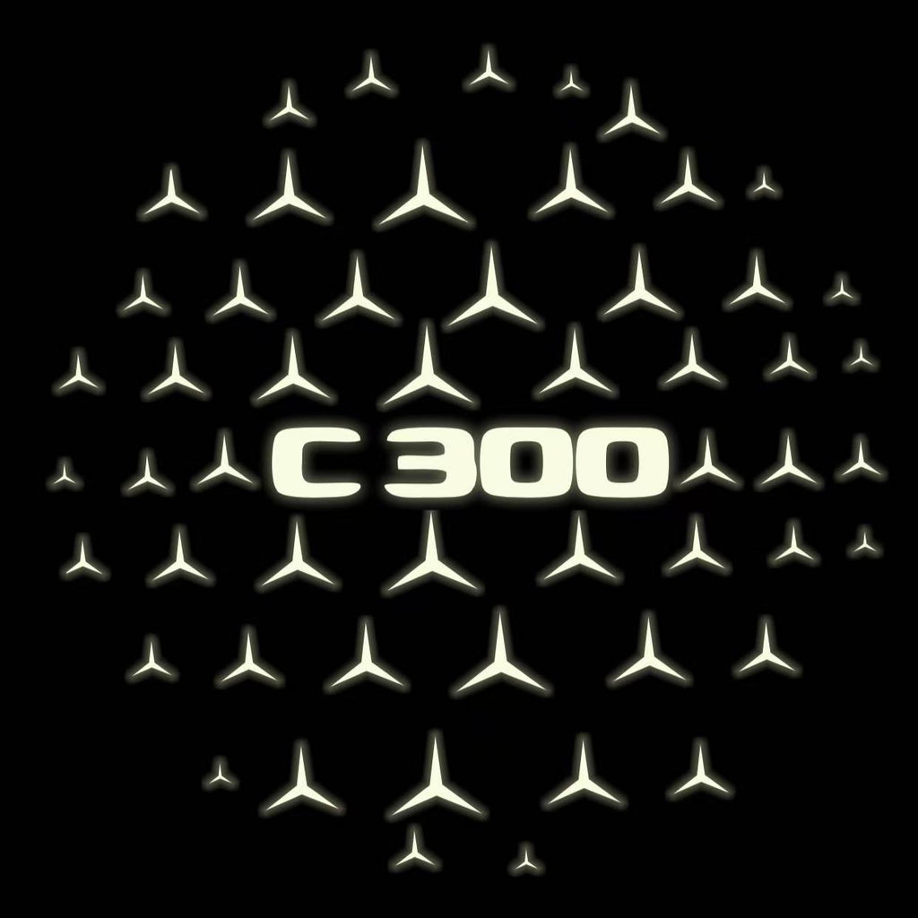 MERCEDES BENZ C300 LOGO PROJECTOT LIGHTS  (quantity 1 = 1 set /2 door lights with 2 logo films)Nr.02M50