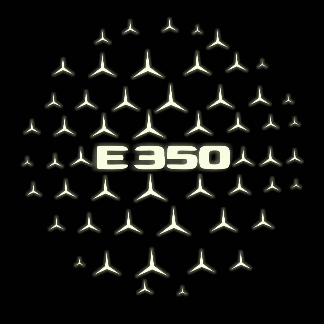 MERCEDES BENZ E350 LOGO PROJECTOT LIGHTS  (quantity 1 = 1 set /2 door lights with 2 logo films)Nr.02M79