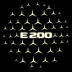 MERCEDES BENZ E200 LOGO PROJECTOT LIGHTS  (quantity 1 = 1 set /2 door lights with 2 logo films)Nr.02M91