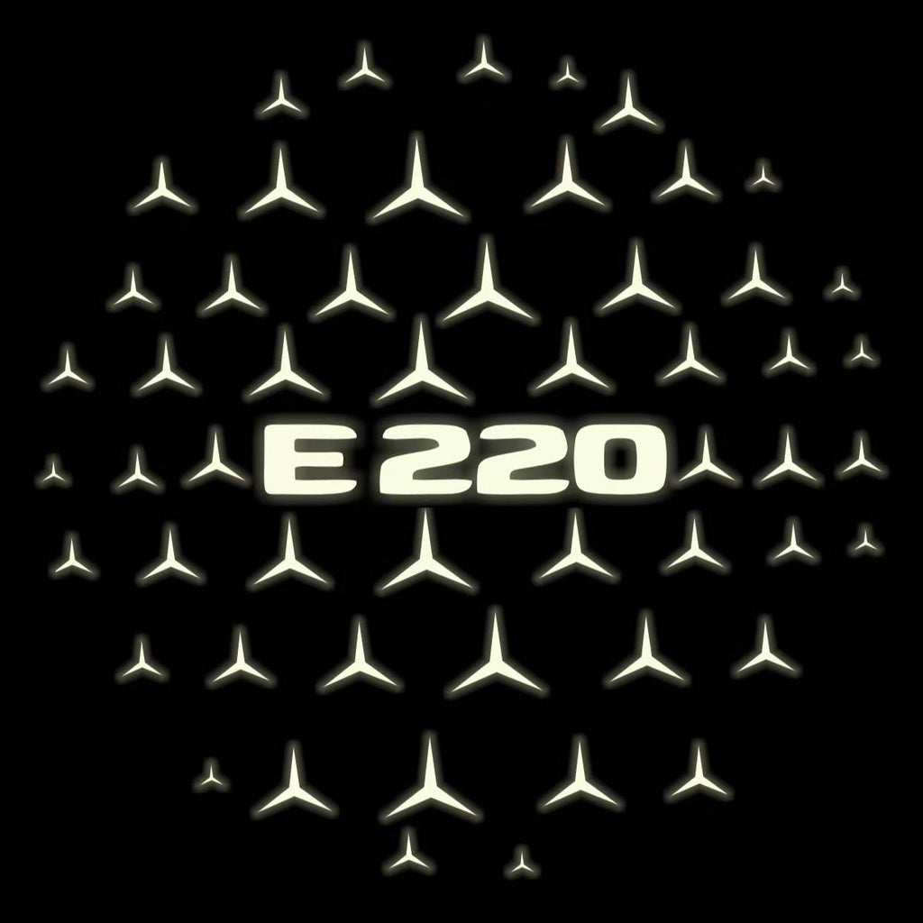 MERCEDES BENZ E220 LOGO PROJECTOT LIGHTS  (quantity 1 = 1 set /2 door lights with 2 logo films)Nr.02M90