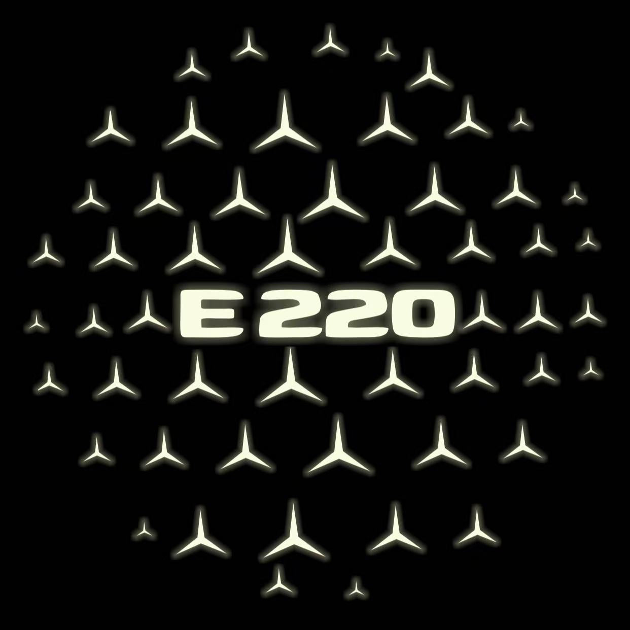 MERCEDES BENZ E220 LOGO PROJECTOT LIGHTS  (quantity 1 = 1 set /2 door lights with 2 logo films)Nr.02M90