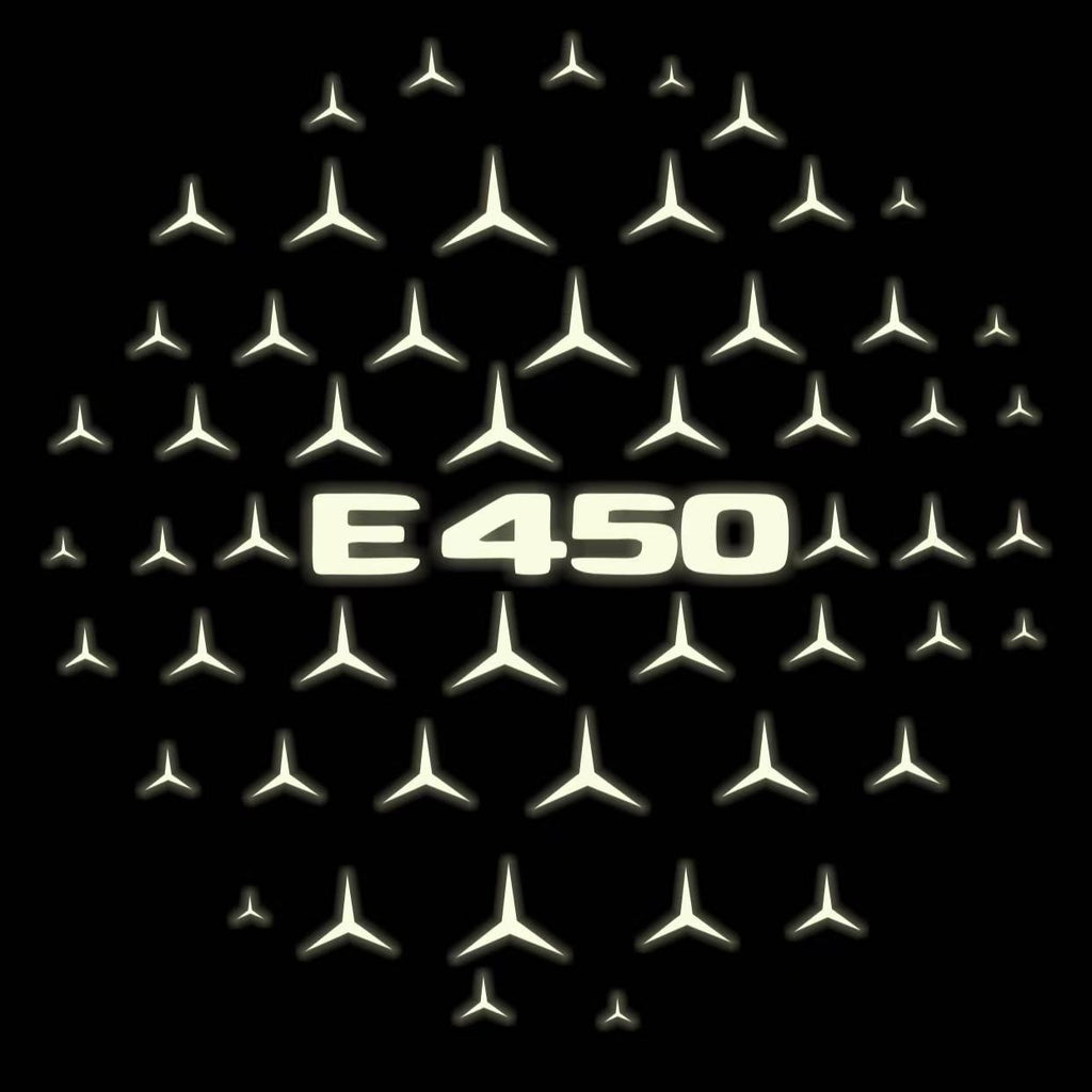 MERCEDES BENZ E450 LOGO PROJECTOT LIGHTS  (quantity 1 = 1 set /2 door lights with 2 logo films)Nr.02M89