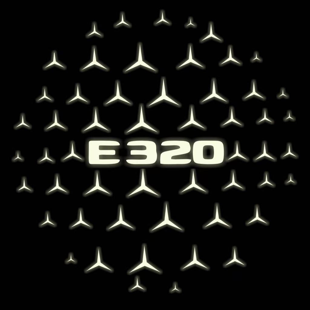 MERCEDES BENZ E320 LOGO PROJECTOT LIGHTS  (quantity 1 = 1 set /2 door lights with 2 logo films)Nr.02M88