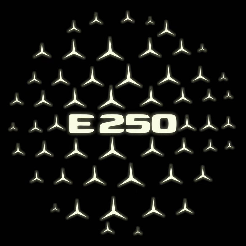MERCEDES BENZ E250 LOGO PROJECTOT LIGHTS  (quantity 1 = 1 set /2 door lights with 2 logo films)Nr.02M86