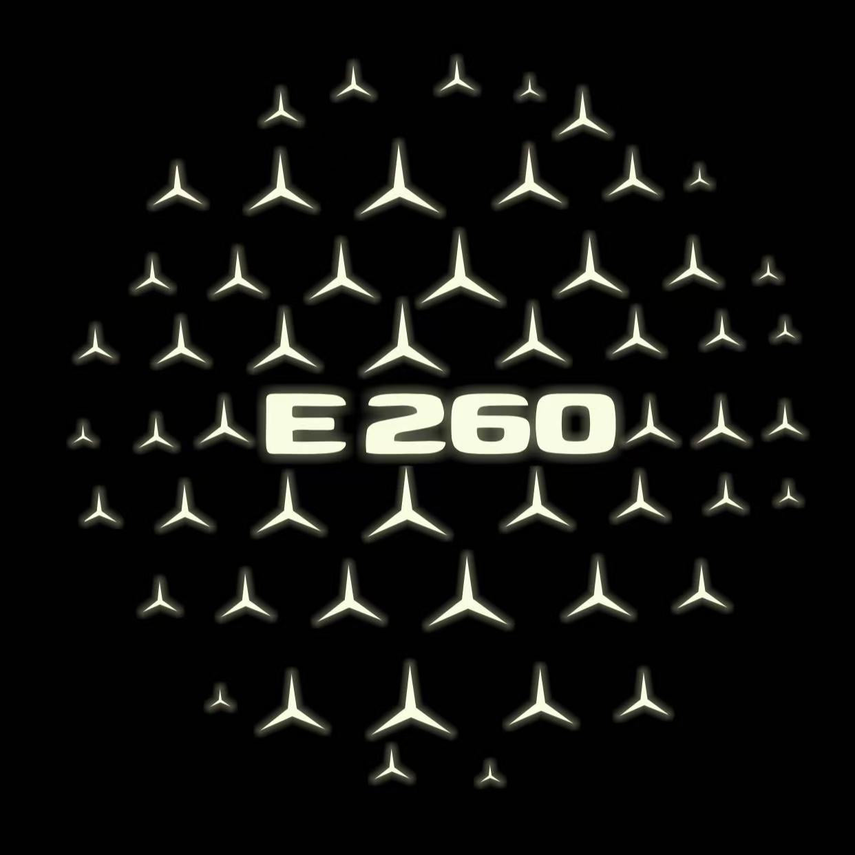 MERCEDES BENZ E260 LOGO PROJECTOT LIGHTS  (quantity 1 = 1 set /2 door lights with 2 logo films)Nr.02M73