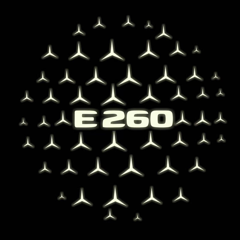 MERCEDES BENZ E260 LOGO PROJECTOT LIGHTS  (quantity 1 = 1 set /2 door lights with 2 logo films)Nr.02M73