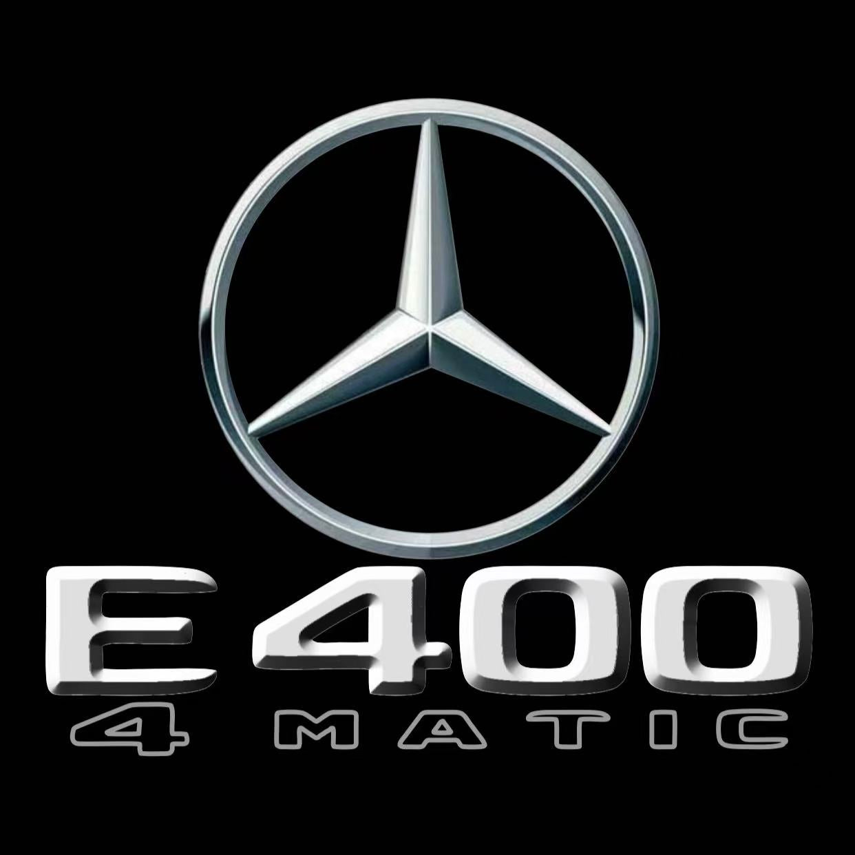 MERCEDES BENZ E400 LOGO PROJECTOT LIGHTS  (quantity 1 = 1 set /2 door lights with 2 logo films)Nr.02M84