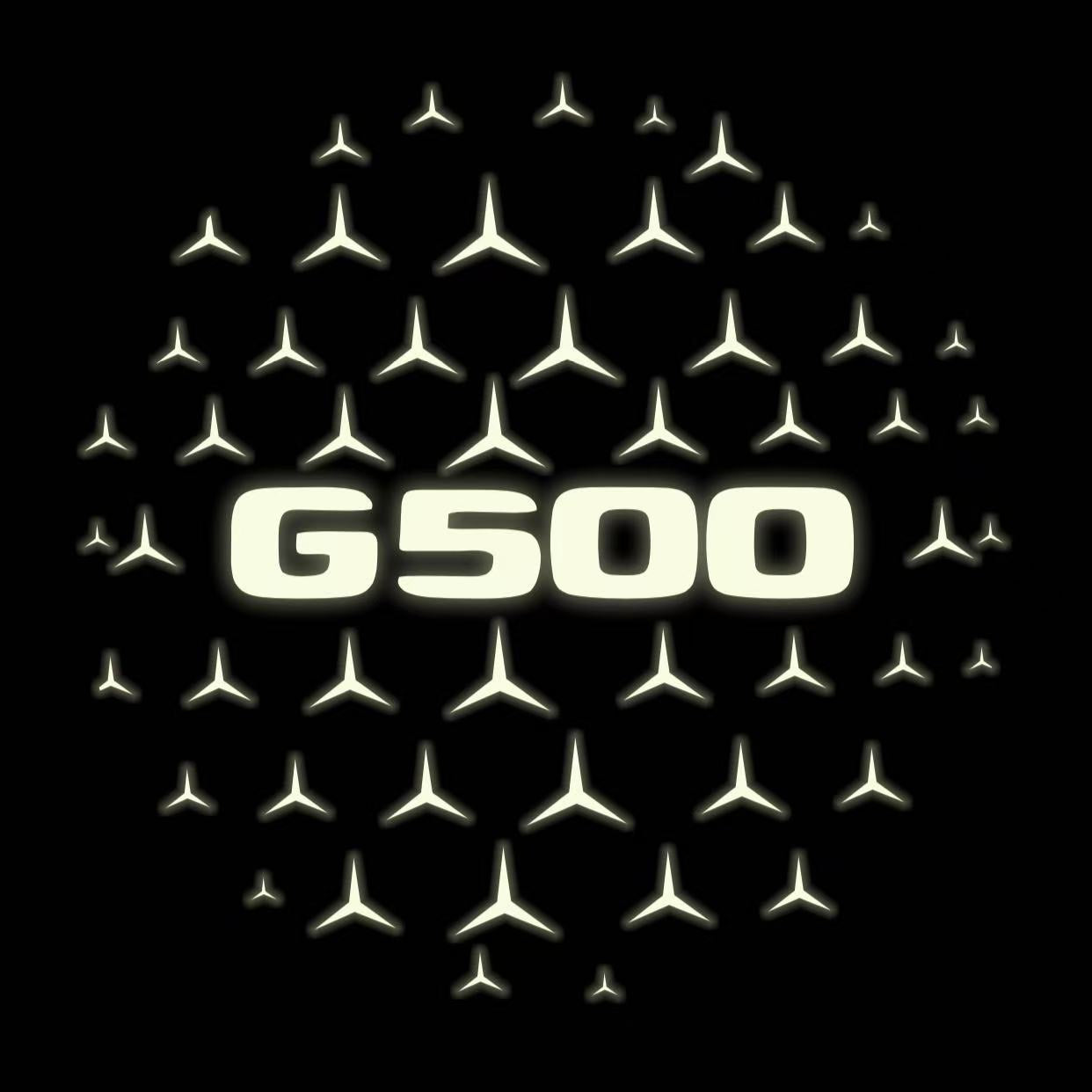 MERCEDES BENZ G500 LOGO PROJECTOT LIGHTS  (quantity 1 = 1 set /2 door lights with 2 logo films)Nr.02M112