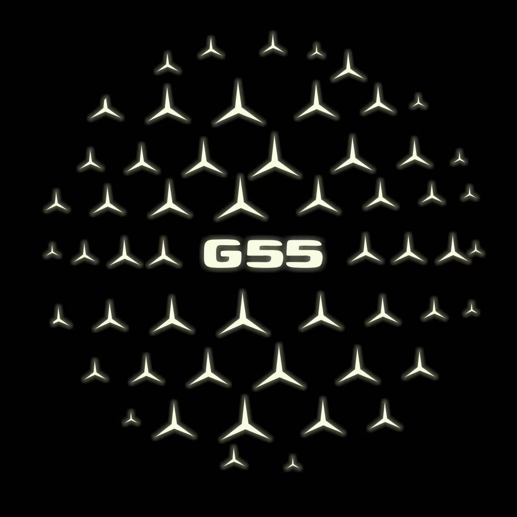 MERCEDES BENZ G55 LOGO PROJECTOT LIGHTS  (quantity 1 = 1 set /2 door lights with 2 logo films)Nr.02M108