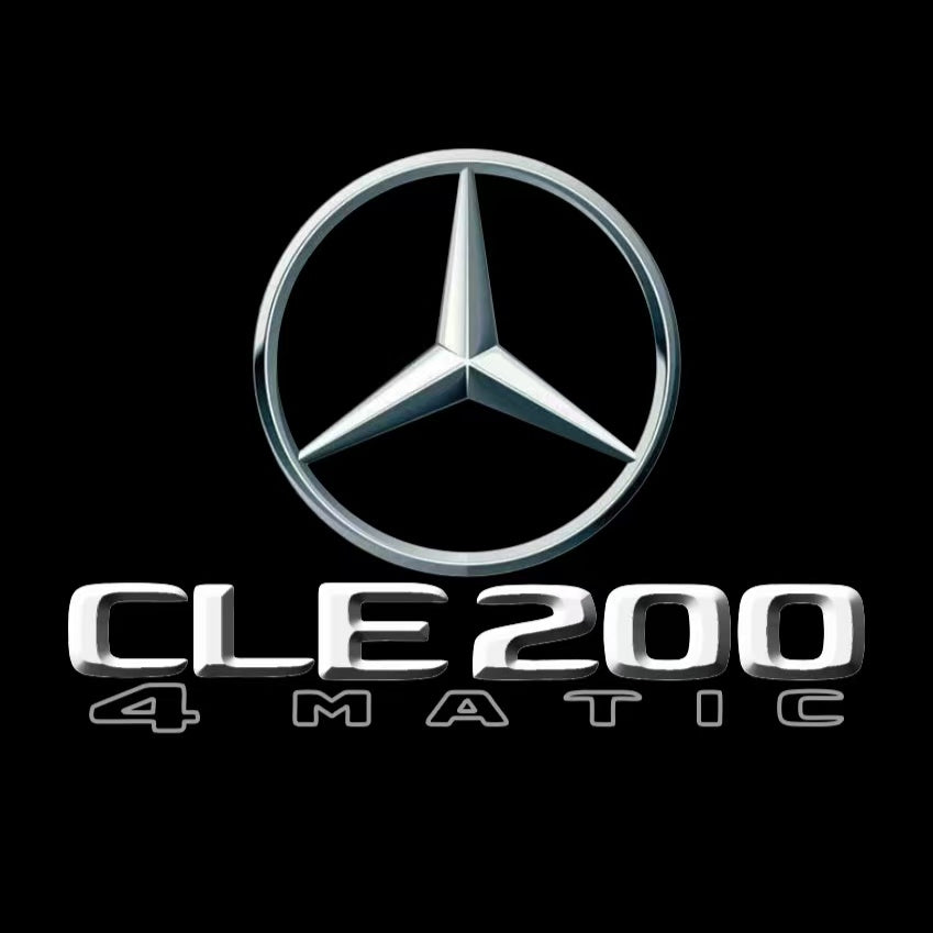 MERCEDES BENZ CLE 200 LOGO PROJECTOT LIGHTS  (quantity 1 = 1 set /2 door lights with 2 logo films)Nr.02M488