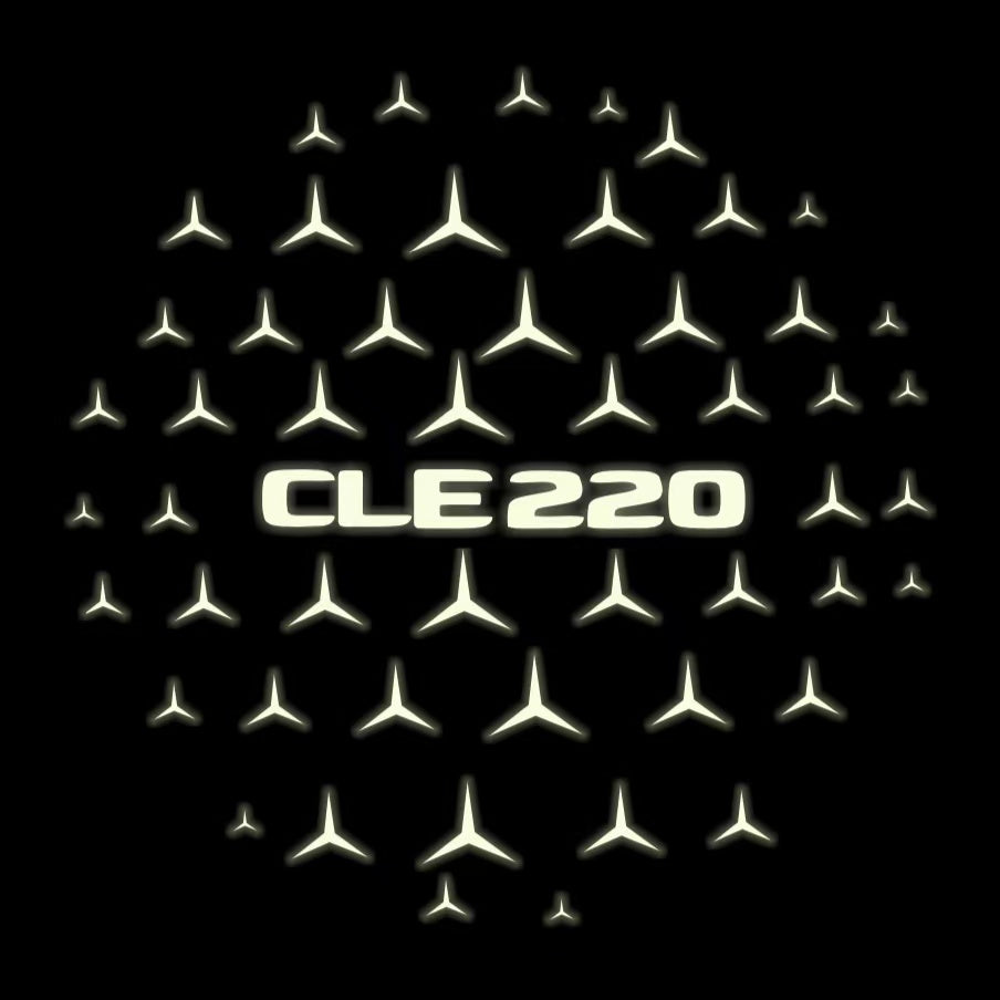 MERCEDES BENZ CLE 220 LOGO PROJECTOT LIGHTS  (quantity 1 = 1 set /2 door lights with 2 logo films)Nr.02M492