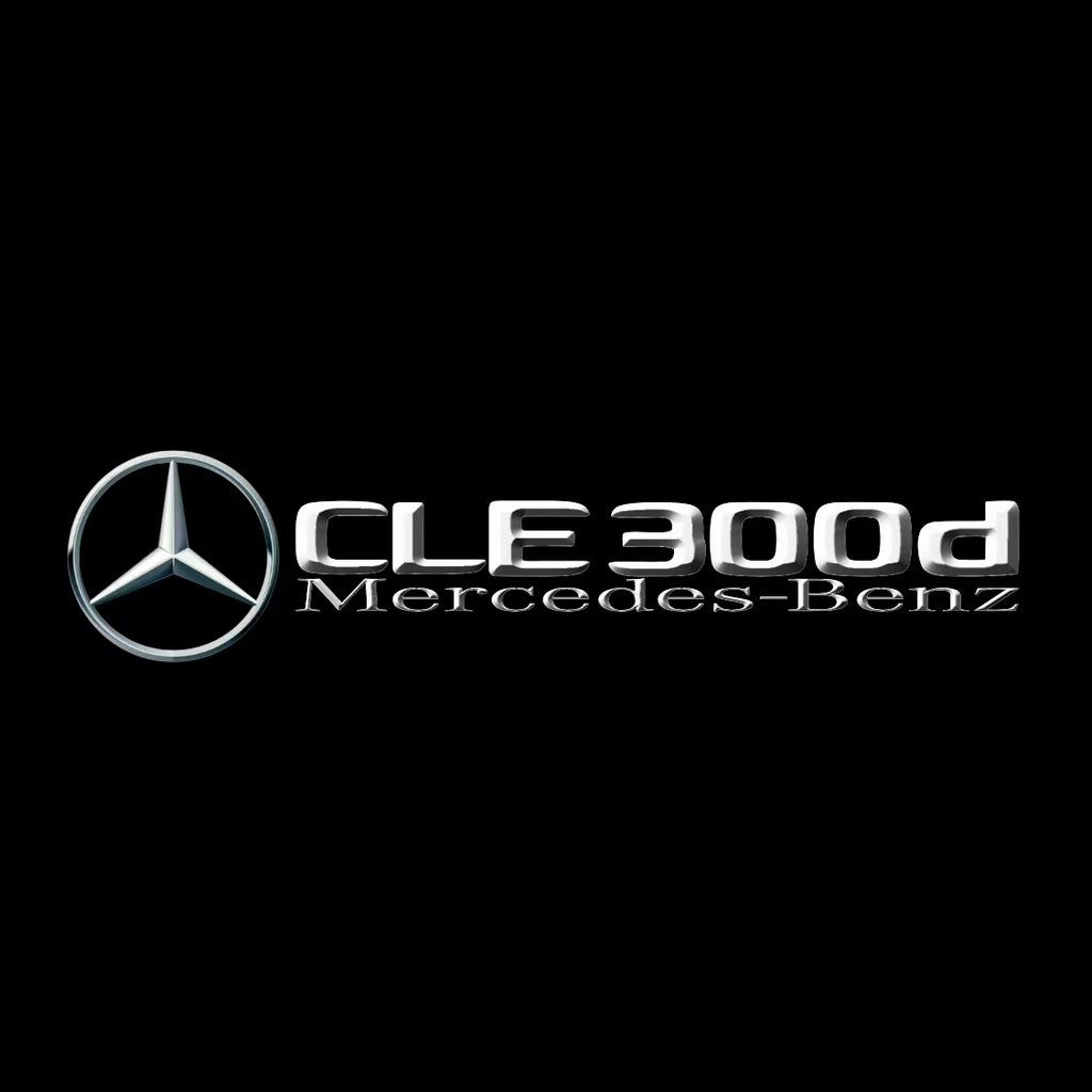 MERCEDES BENZ CLE 300d LOGO PROJECTOT LIGHTS  (quantity 1 = 1 set /2 door lights with 2 logo films)Nr.02M496