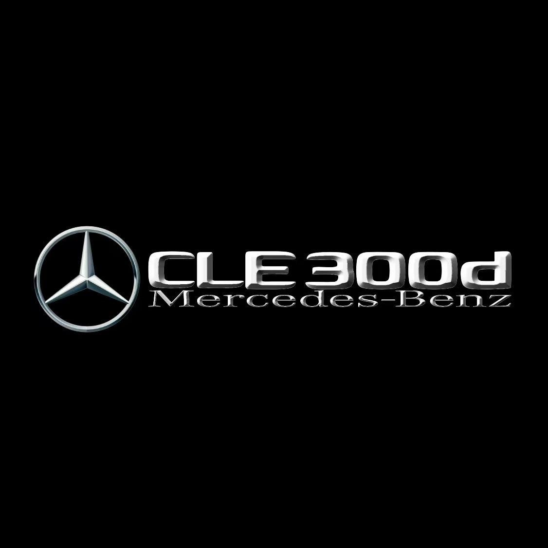 MERCEDES BENZ CLE 300d LOGO PROJECTOT LIGHTS  (quantity 1 = 1 set /2 door lights with 2 logo films)Nr.02M496