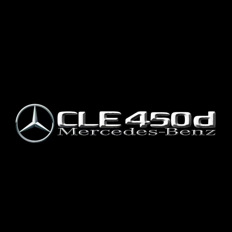 MERCEDES BENZ CLE 450d LOGO PROJECTOT LIGHTS  (quantity 1 = 1 set /2 door lights with 2 logo films)Nr.02M498