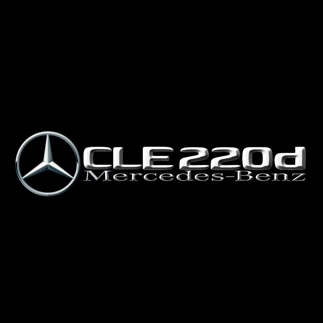 MERCEDES BENZ CLE 220d LOGO PROJECTOT LIGHTS  (quantity 1 = 1 set /2 door lights with 2 logo films)Nr.02M489