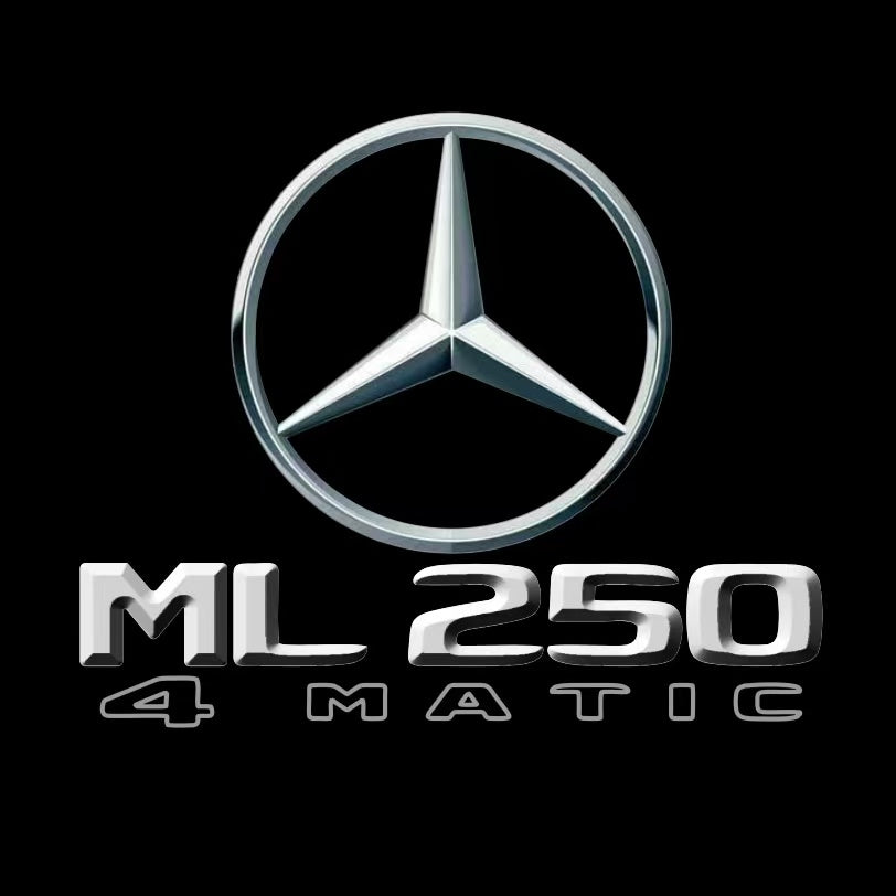 MERCEDES BENZ ML250 LOGO PROJECTOT LIGHTS  (quantity 1 = 1 set /2 door lights with 2 logo films)Nr.02M394