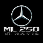 MERCEDES BENZ ML250 LOGO PROJECTOT LIGHTS  (quantity 1 = 1 set /2 door lights with 2 logo films)Nr.02M394