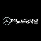 MERCEDES BENZ ML250d LOGO PROJECTOT LIGHTS  (quantity 1 = 1 set /2 door lights with 2 logo films)Nr.02M393