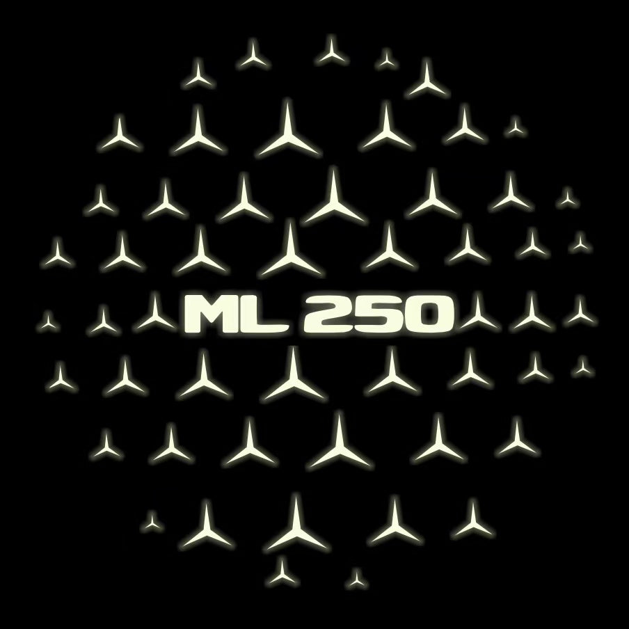 MERCEDES BENZ ML250 LOGO PROJECTOT LIGHTS  (quantity 1 = 1 set /2 door lights with 2 logo films)Nr.02M395