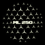 MERCEDES BENZ ML250 LOGO PROJECTOT LIGHTS  (quantity 1 = 1 set /2 door lights with 2 logo films)Nr.02M395