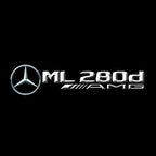 MERCEDES BENZ ML280 LOGO PROJECTOT LIGHTS  (quantity 1 = 1 set /2 door lights with 2 logo films)Nr.02M398