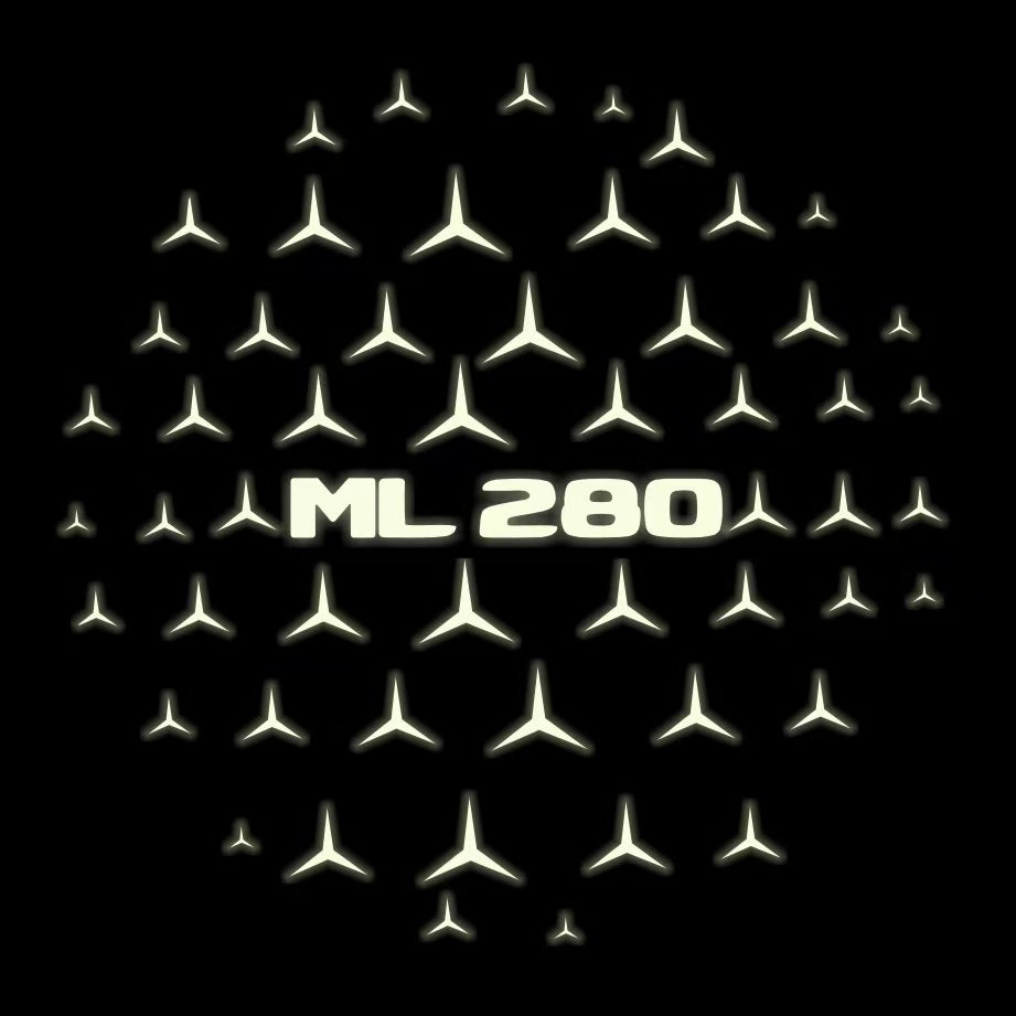 MERCEDES BENZ ML280 AMG LOGO PROJECTOT LIGHTS  (quantity 1 = 1 set /2 door lights with 2 logo films)Nr.02M397