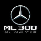 MERCEDES BENZ ML300 LOGO PROJECTOT LIGHTS  (quantity 1 = 1 set /2 door lights with 2 logo films)Nr.02M400