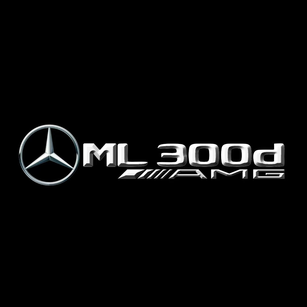 MERCEDES BENZ ML300d LOGO PROJECTOT LIGHTS  (quantity 1 = 1 set /2 door lights with 2 logo films)Nr.02M399
