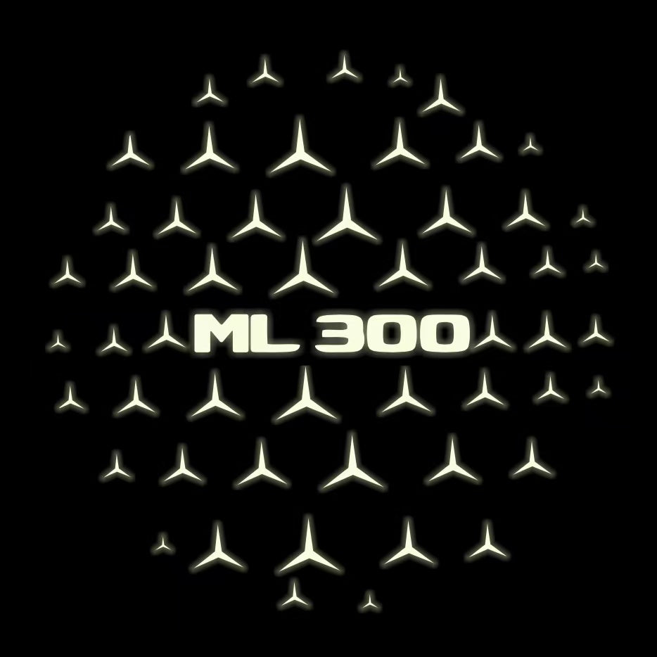 MERCEDES BENZ  ML300 LOGO PROJECTOT LIGHTS  (quantity 1 = 1 set /2 door lights with 2 logo films)Nr.02M401