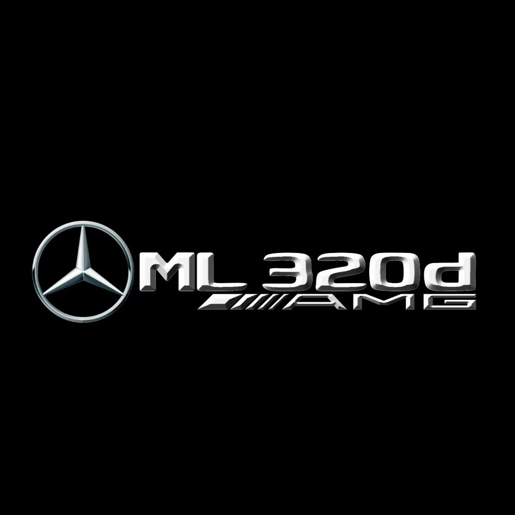 MERCEDES BENZ ML320d LOGO PROJECTOT LIGHTS  (quantity 1 = 1 set /2 door lights with 2 logo films)Nr.02M405