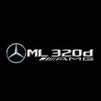 MERCEDES BENZ ML320d LOGO PROJECTOT LIGHTS  (quantity 1 = 1 set /2 door lights with 2 logo films)Nr.02M405