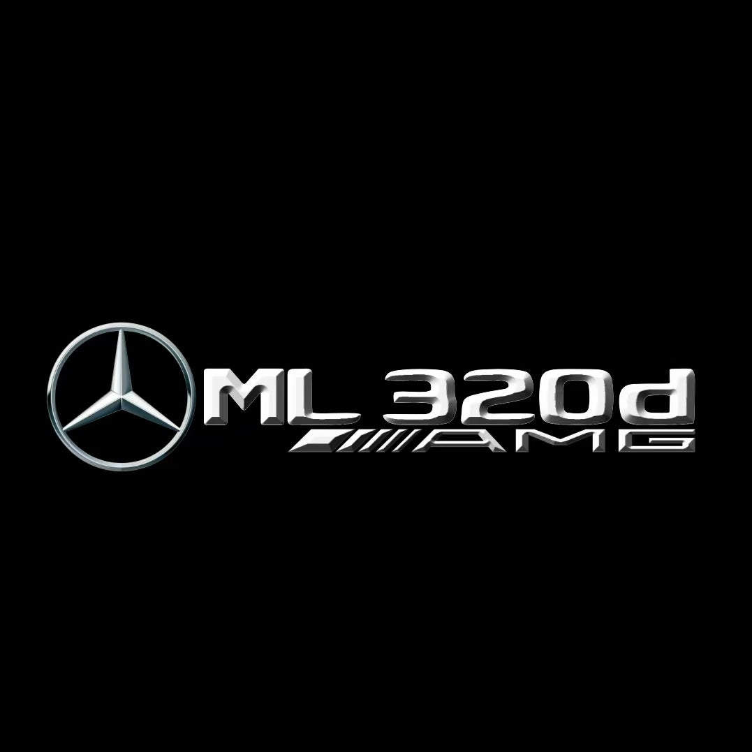 MERCEDES BENZ ML320d LOGO PROJECTOT LIGHTS  (quantity 1 = 1 set /2 door lights with 2 logo films)Nr.02M405