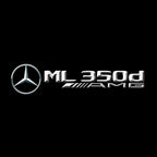 MERCEDES BENZ ML350d LOGO PROJECTOT LIGHTS  (quantity 1 = 1 set /2 door lights with 2 logo films)Nr.02M406