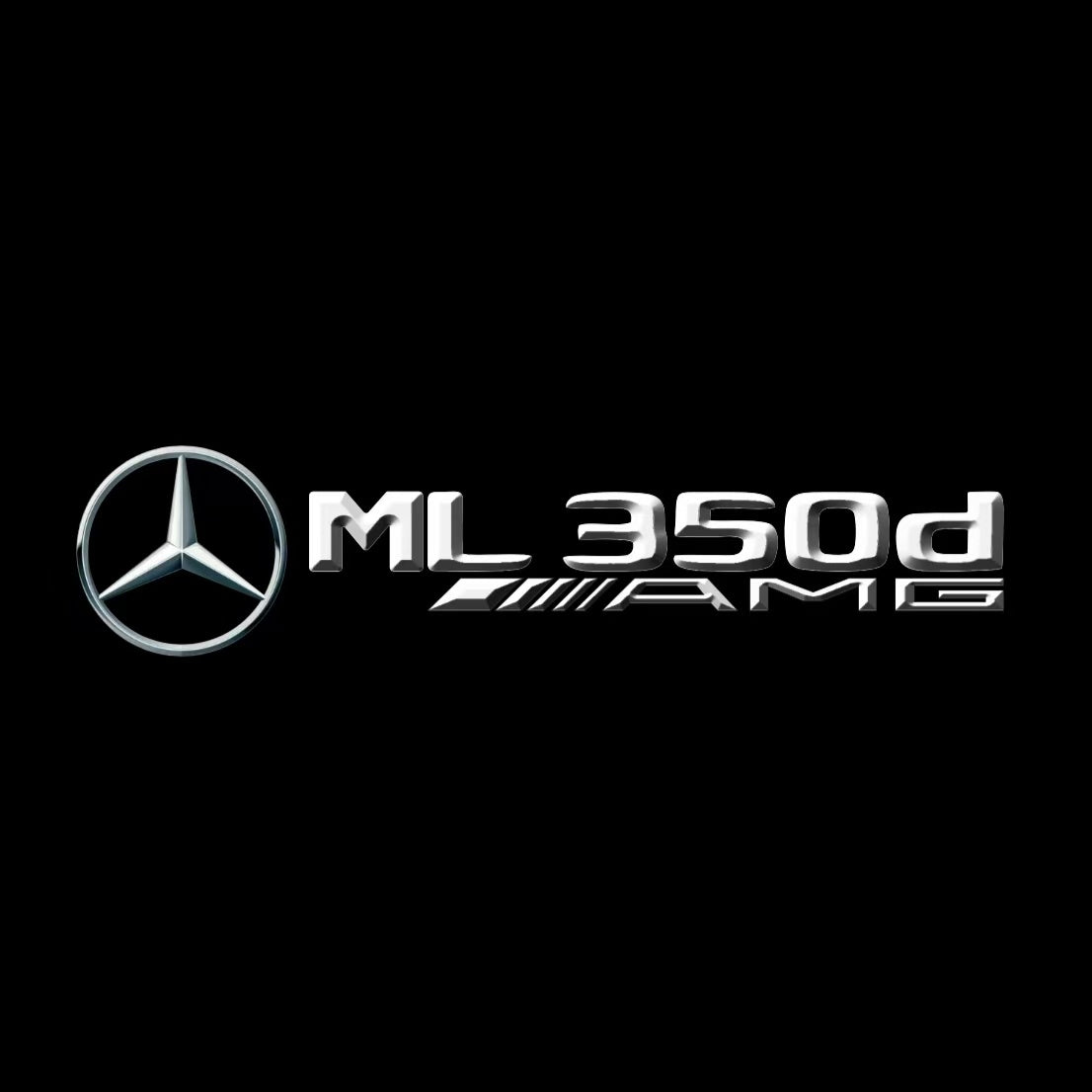 MERCEDES BENZ ML350d LOGO PROJECTOT LIGHTS  (quantity 1 = 1 set /2 door lights with 2 logo films)Nr.02M406