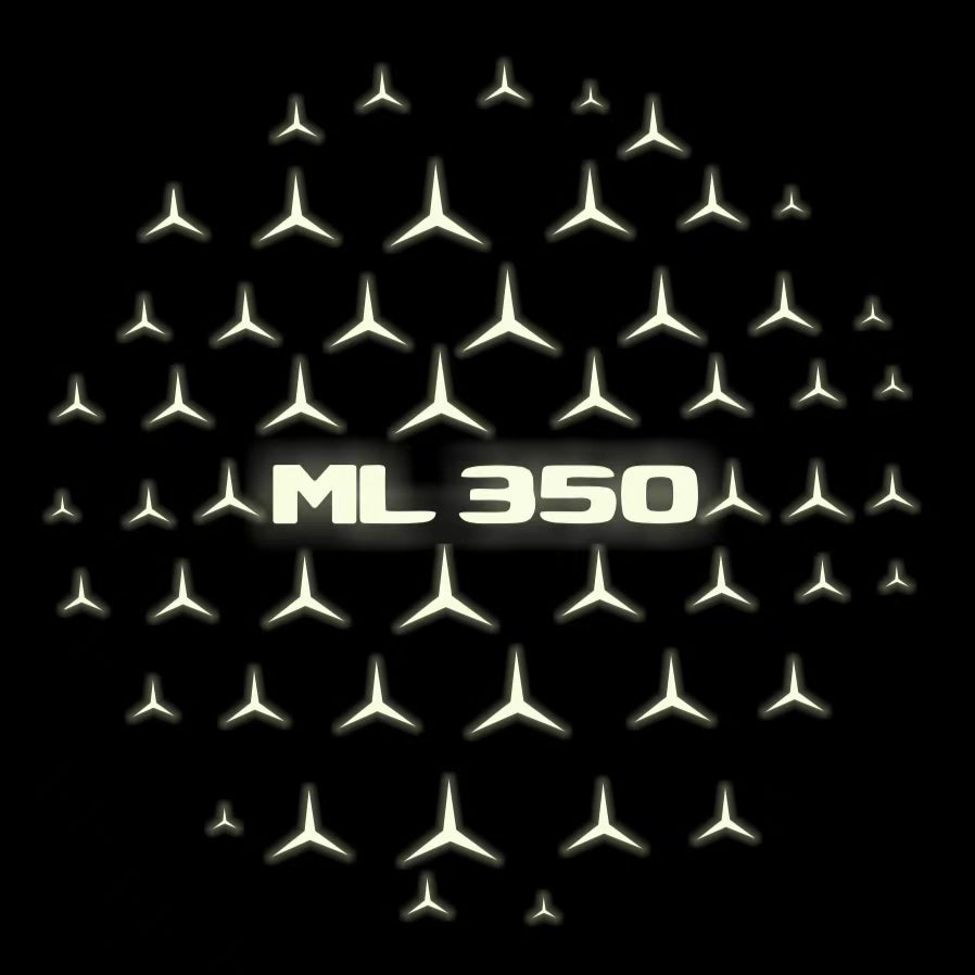 MERCEDES BENZ ML350 LOGO PROJECTOT LIGHTS  (quantity 1 = 1 set /2 door lights with 2 logo films)Nr.02M408