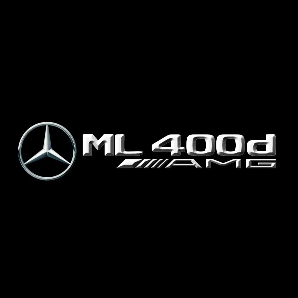 MERCEDES BENZ ML400d LOGO PROJECTOT LIGHTS  (quantity 1 = 1 set /2 door lights with 2 logo films)Nr.02M411