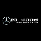 MERCEDES BENZ ML400d LOGO PROJECTOT LIGHTS  (quantity 1 = 1 set /2 door lights with 2 logo films)Nr.02M411
