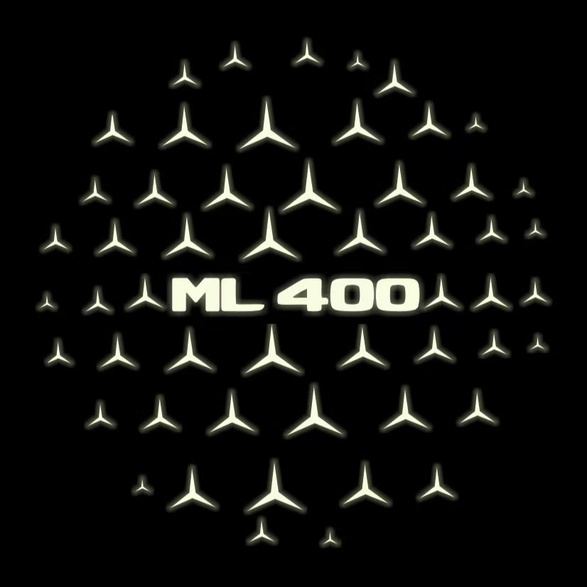 MERCEDES BENZ ML400 LOGO PROJECTOT LIGHTS  (quantity 1 = 1 set /2 door lights with 2 logo films)Nr.02M410