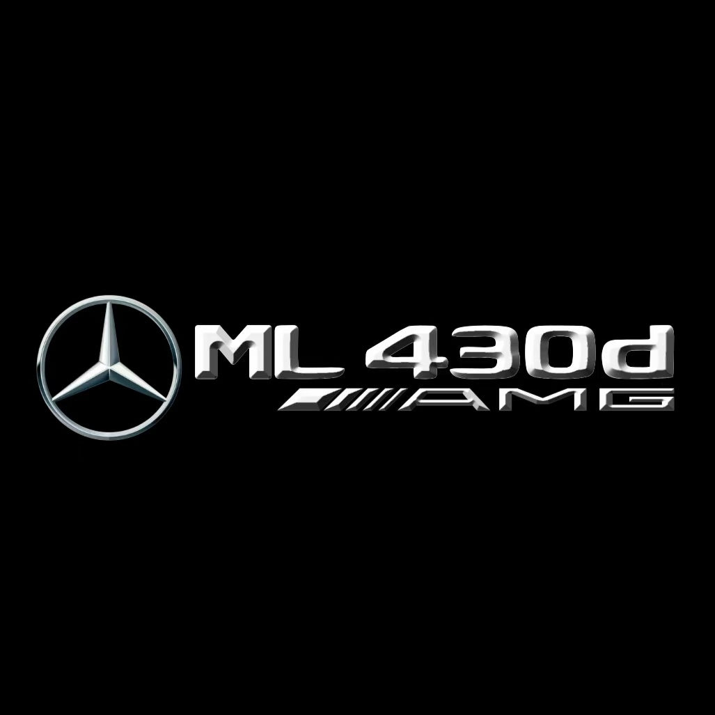 MERCEDES BENZ ML430d LOGO PROJECTOT LIGHTS  (quantity 1 = 1 set /2 door lights with 2 logo films)Nr.02M412