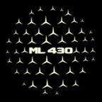 MERCEDES BENZ ML430 LOGO PROJECTOT LIGHTS  (quantity 1 = 1 set /2 door lights with 2 logo films)Nr.02M414