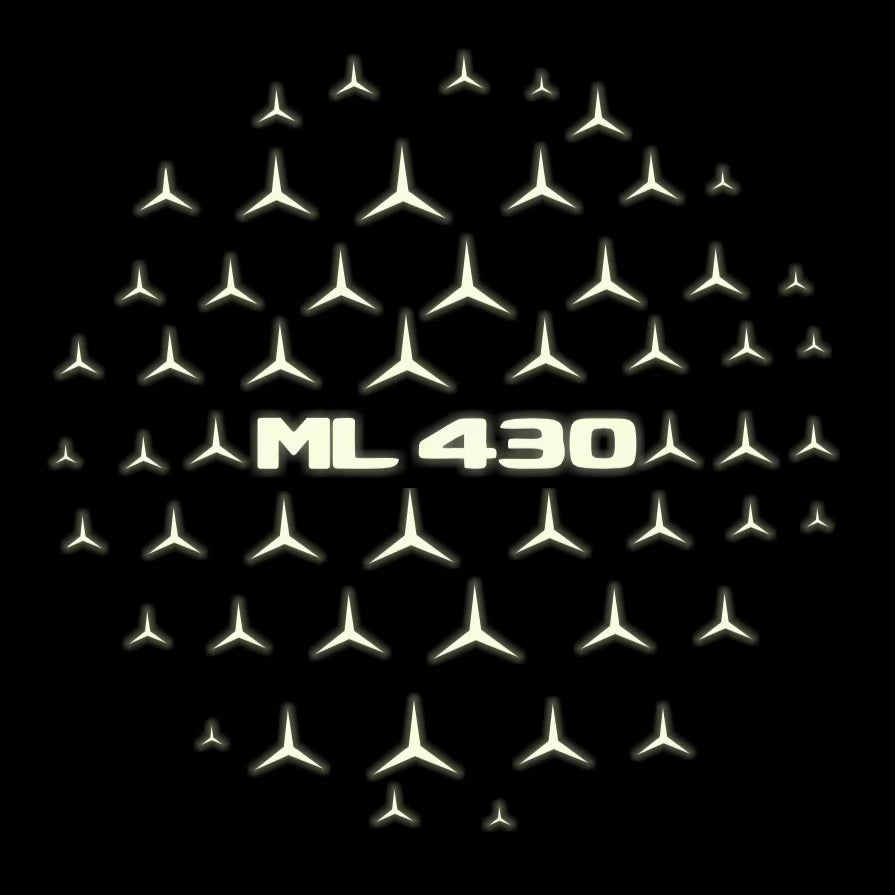 MERCEDES BENZ ML430 LOGO PROJECTOT LIGHTS  (quantity 1 = 1 set /2 door lights with 2 logo films)Nr.02M414